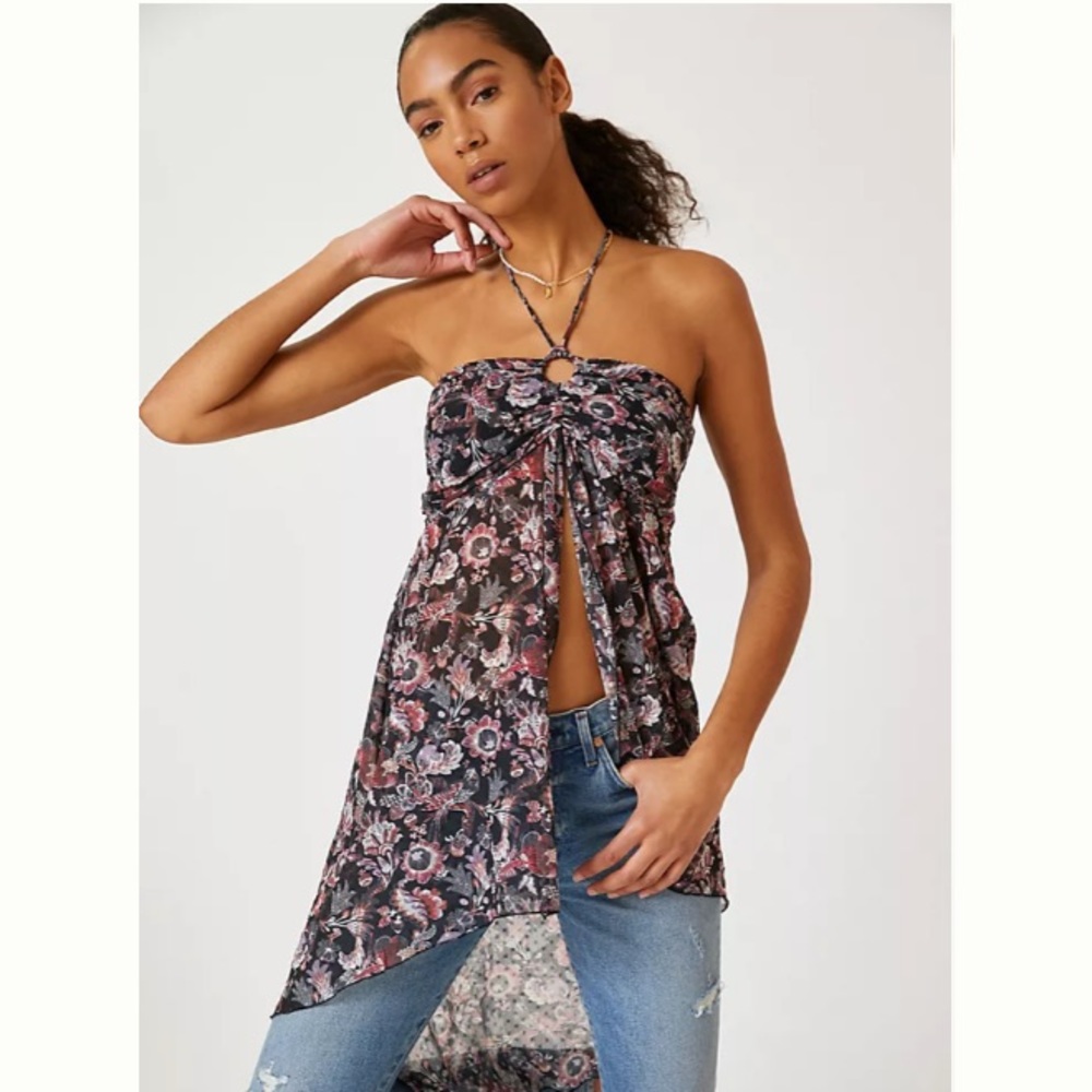 Let Me Be Open-Front Halter Top